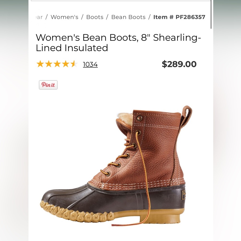 LL Bean Shearling-Lined Duck Boots